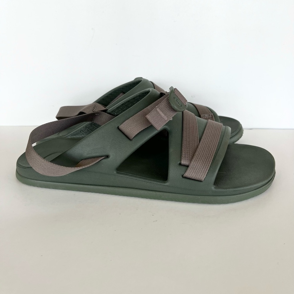 Chaco Men’s Chillos Slip On Sport Slide Sandal in Moss Green, size 14